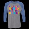 Unisex Triblend Three-Quarter Raglan T-Shirt Thumbnail