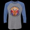 Unisex Triblend Three-Quarter Raglan T-Shirt Thumbnail