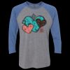 Unisex Triblend Three-Quarter Raglan T-Shirt Thumbnail