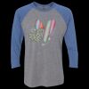 Unisex Triblend Three-Quarter Raglan T-Shirt Thumbnail