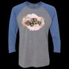 Unisex Triblend Three-Quarter Raglan T-Shirt Thumbnail