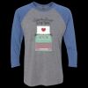 Unisex Triblend Three-Quarter Raglan T-Shirt Thumbnail