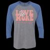 Unisex Triblend Three-Quarter Raglan T-Shirt Thumbnail