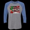 Unisex Triblend Three-Quarter Raglan T-Shirt Thumbnail