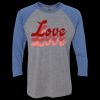 Unisex Triblend Three-Quarter Raglan T-Shirt Thumbnail
