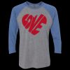 Unisex Triblend Three-Quarter Raglan T-Shirt Thumbnail