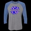 Unisex Triblend Three-Quarter Raglan T-Shirt Thumbnail