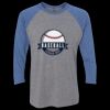Unisex Triblend Three-Quarter Raglan T-Shirt Thumbnail
