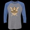 Unisex Triblend Three-Quarter Raglan T-Shirt Thumbnail