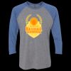 Unisex Triblend Three-Quarter Raglan T-Shirt Thumbnail