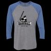 Unisex Triblend Three-Quarter Raglan T-Shirt Thumbnail