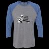 Unisex Triblend Three-Quarter Raglan T-Shirt Thumbnail