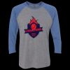 Unisex Triblend Three-Quarter Raglan T-Shirt Thumbnail