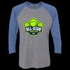 Unisex Triblend Three-Quarter Raglan T-Shirt Thumbnail