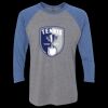 Unisex Triblend Three-Quarter Raglan T-Shirt Thumbnail