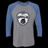 Unisex Triblend Three-Quarter Raglan T-Shirt Thumbnail