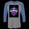 Unisex Triblend Three-Quarter Raglan T-Shirt Thumbnail