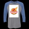 Unisex Triblend Three-Quarter Raglan T-Shirt Thumbnail