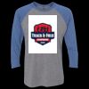 Unisex Triblend Three-Quarter Raglan T-Shirt Thumbnail