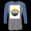 Unisex Triblend Three-Quarter Raglan T-Shirt Thumbnail