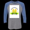 Unisex Triblend Three-Quarter Raglan T-Shirt Thumbnail