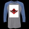 Unisex Triblend Three-Quarter Raglan T-Shirt Thumbnail
