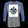 Unisex Triblend Three-Quarter Raglan T-Shirt Thumbnail