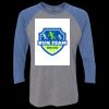 Unisex Triblend Three-Quarter Raglan T-Shirt Thumbnail