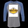 Unisex Triblend Three-Quarter Raglan T-Shirt Thumbnail
