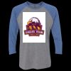Unisex Triblend Three-Quarter Raglan T-Shirt Thumbnail