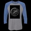 Unisex Triblend Three-Quarter Raglan T-Shirt Thumbnail