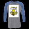 Unisex Triblend Three-Quarter Raglan T-Shirt Thumbnail
