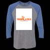 Unisex Triblend Three-Quarter Raglan T-Shirt Thumbnail