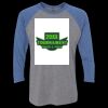 Unisex Triblend Three-Quarter Raglan T-Shirt Thumbnail