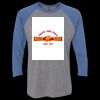 Unisex Triblend Three-Quarter Raglan T-Shirt Thumbnail