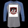 Unisex Triblend Three-Quarter Raglan T-Shirt Thumbnail