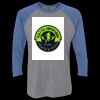 Unisex Triblend Three-Quarter Raglan T-Shirt Thumbnail