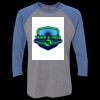 Unisex Triblend Three-Quarter Raglan T-Shirt Thumbnail