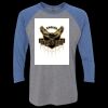Unisex Triblend Three-Quarter Raglan T-Shirt Thumbnail