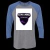 Unisex Triblend Three-Quarter Raglan T-Shirt Thumbnail