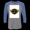 Unisex Triblend Three-Quarter Raglan T-Shirt Thumbnail