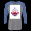 Unisex Triblend Three-Quarter Raglan T-Shirt Thumbnail
