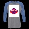 Unisex Triblend Three-Quarter Raglan T-Shirt Thumbnail