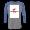 Unisex Triblend Three-Quarter Raglan T-Shirt Thumbnail