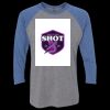 Unisex Triblend Three-Quarter Raglan T-Shirt Thumbnail