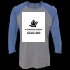 Unisex Triblend Three-Quarter Raglan T-Shirt Thumbnail