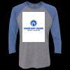 Unisex Triblend Three-Quarter Raglan T-Shirt Thumbnail