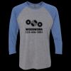 Unisex Triblend Three-Quarter Raglan T-Shirt Thumbnail