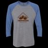 Unisex Triblend Three-Quarter Raglan T-Shirt Thumbnail