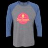 Unisex Triblend Three-Quarter Raglan T-Shirt Thumbnail